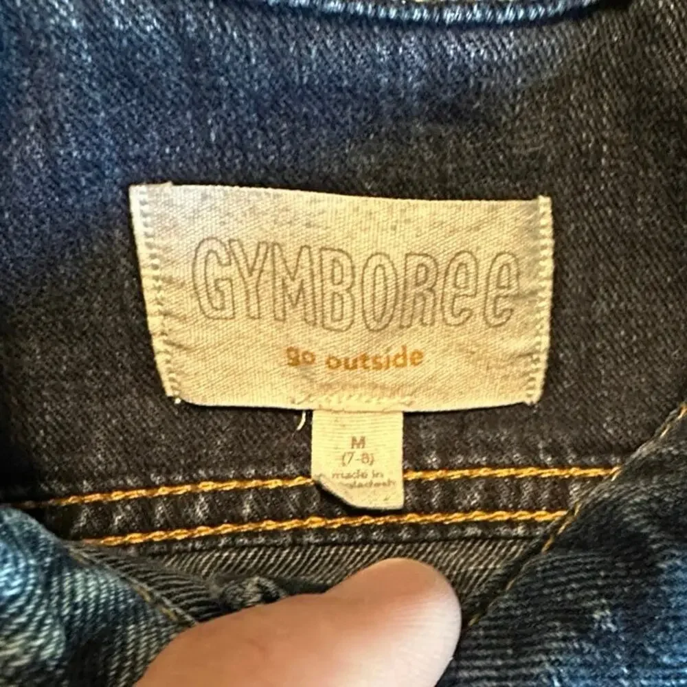 Gymboree Go Outside Denim Jean Jacket Blue Unisex Youth Kid’s Size Medium 7/8